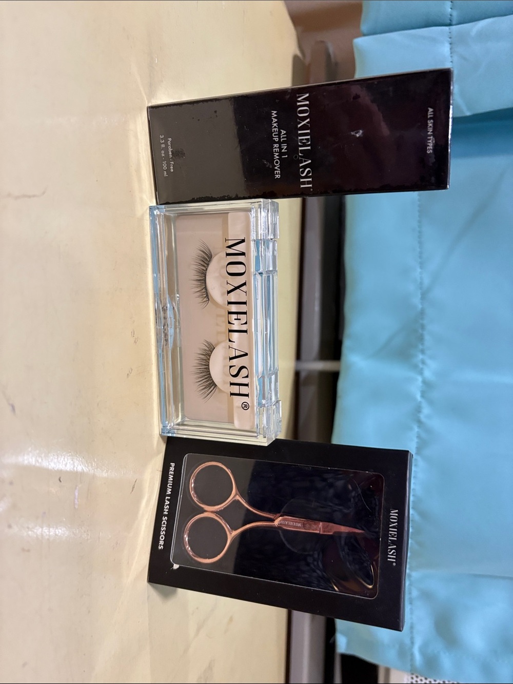 Moxielash makeup remover Baby Lash Eyelashes Rose Gold Lash Scissors new bundle